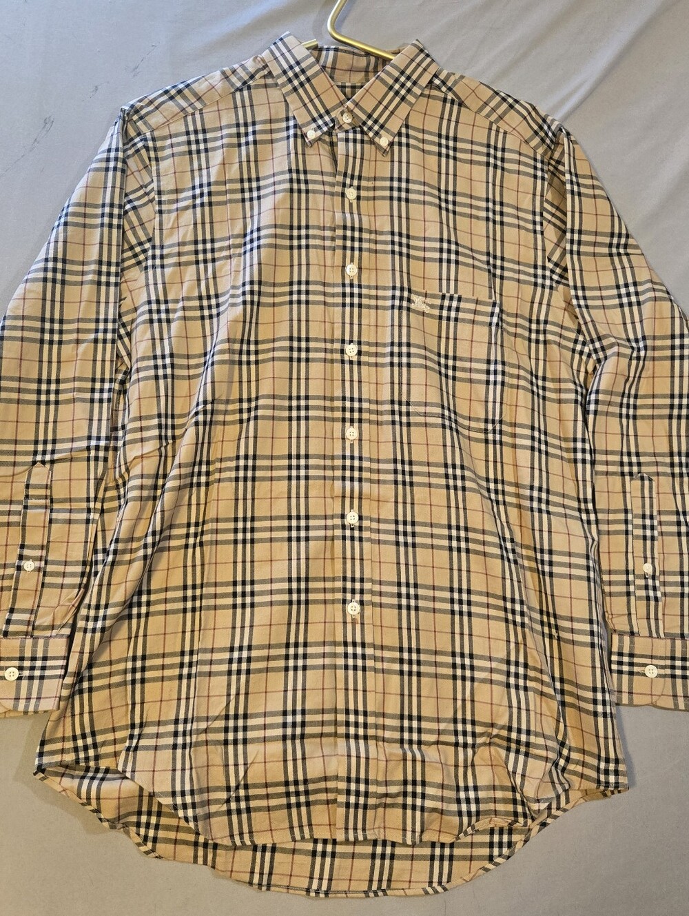 Burberry London Men's Long Sleeve Plaid Button Down Shirt
